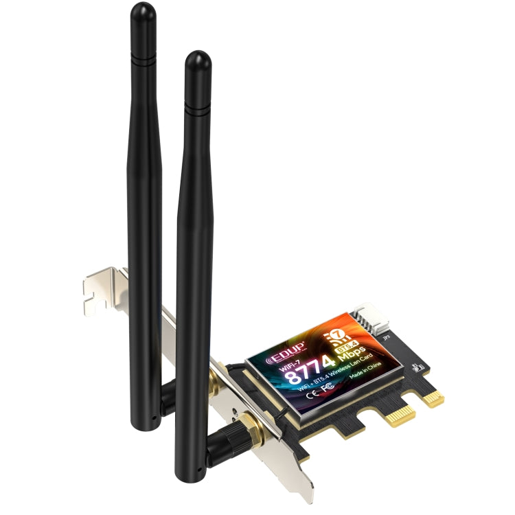 EDUP EP-BE9715 8774Mbps WiFi 7 Bluetooth 5.4 Tri-Band PCI-E WiFi Adapter Wireless Network Card(Black) - free shipping - PMC Jewellery - Order now!
