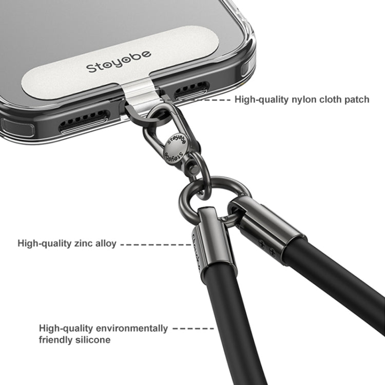 DUX DUICS Stoyobe PL-II Universal Silicone Phone Wrist Strap Anti-lost Lanyard(Black) - Lanyards & Wrist Straps by DUX DUCIS | Online Shopping South Africa | PMc TechLife | Buy Now Pay Later Mobicred