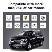 2 in 1 Apple CarPlay / Android Auto USB, Type-C Dual Ports Wired to Wireless CarPlay Adapter(Black)