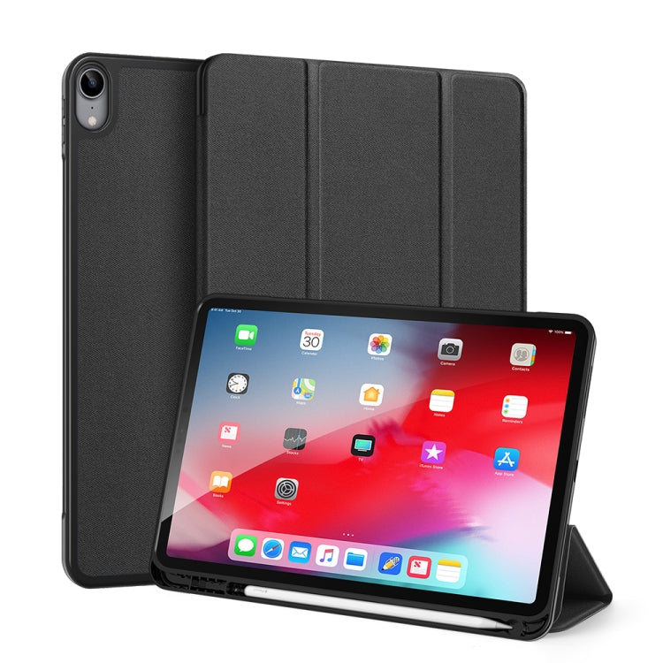For iPad Air 11 2025 / 2024 / 2022 / 2020 10.9 DUX DUCIS Domo Series Horizontal Flip Magnetic TPU + PU Leather Case with Three-folding Holder & Pen Slot(Black) - iPad Air (2022) / (2020) 10.9 Cases by DUX DUCIS | Online Shopping South Africa | PMC TechLife | Buy Now Pay Later Mobicred