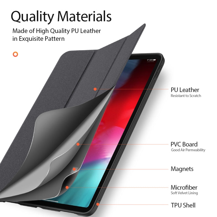For iPad Air 11 2025 / 2024 / 2022 / 2020 10.9 DUX DUCIS Domo Series Horizontal Flip Magnetic TPU + PU Leather Case with Three-folding Holder & Pen Slot(Black) - iPad Air (2022) / (2020) 10.9 Cases by DUX DUCIS | Online Shopping South Africa | PMC TechLife | Buy Now Pay Later Mobicred