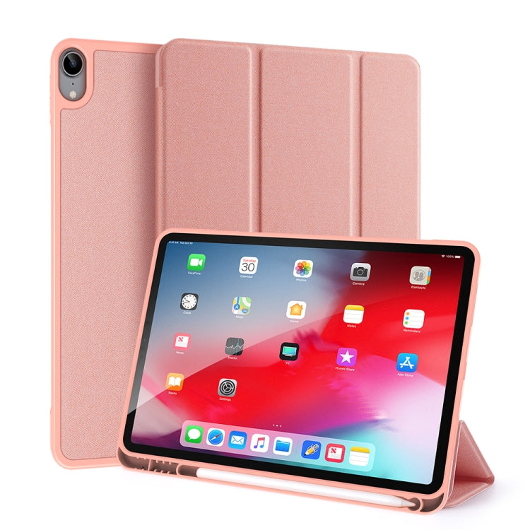 For iPad Air 11 2025 / 2024 / 2022 / 2020 10.9 DUX DUCIS Domo Series Horizontal Flip Magnetic TPU + PU Leather Case with Three-folding Holder & Pen Slot(Pink) - free shipping - PMC TechLife - Order now!