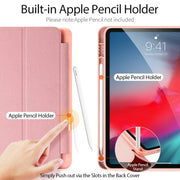 For iPad Air 11 2025 / 2024 / 2022 / 2020 10.9 DUX DUCIS Domo Series Horizontal Flip Magnetic TPU + PU Leather Case with Three-folding Holder & Pen Slot(Pink)