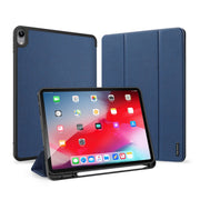 For iPad Air 11 2024 / 2022 / 2020 10.9 DUX DUCIS Domo Series Horizontal Flip Magnetic TPU + PU Leather Case with Three-folding Holder & Pen Slot(Blue)