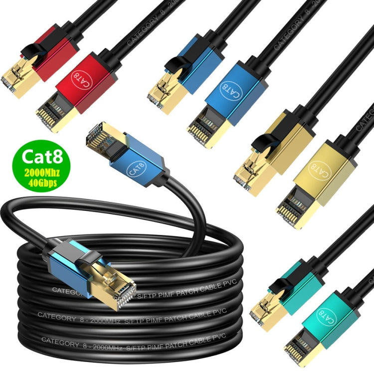 5m Home Fiber Bandwidth 10 Gigabit CAT8 Network Cable(Blue)