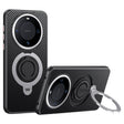 For Huawei Mate 60 Carbon Fiber MagSafe Phone Case with 360 Degree Rotating Holder(Black Silver) - Huawei Cases by PMC TechLife | Online Shopping South Africa | PMC TechLife | Buy Now Pay Later Mobicred