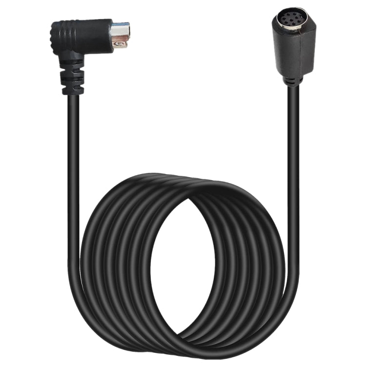 Curved mini DIN 8 Pin TV Audio Adapter Cable S-Video TV Box Cable, Length:3m(Black)
