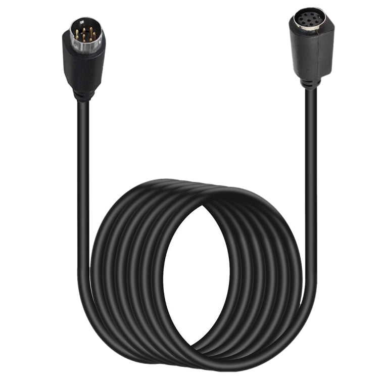 90 Degree mini DIN 8 Pin TV Audio Adapter Cable S-Video TV Box Cable, Length:3m(Black) - Cables by PMC Jewellery | Online Shopping South Africa | PMC Jewellery | Buy Now Pay Later Mobicred