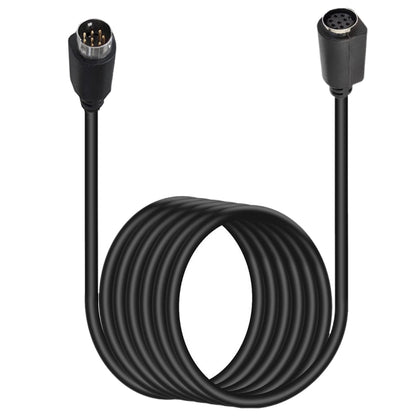 90 Degree mini DIN 8 Pin TV Audio Adapter Cable S-Video TV Box Cable, Length:3m(Black) - Cables by PMC Jewellery | Online Shopping South Africa | PMC Jewellery | Buy Now Pay Later Mobicred