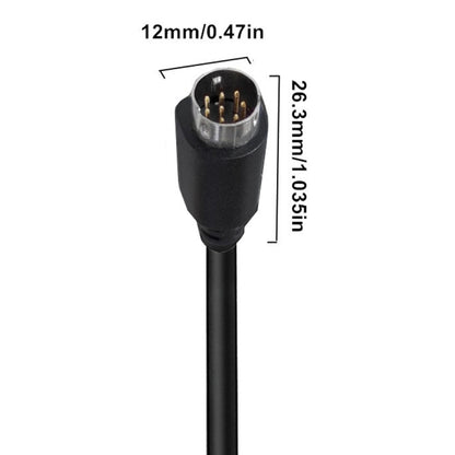 90 Degree mini DIN 8 Pin TV Audio Adapter Cable S-Video TV Box Cable, Length:3m(Black) - Cables by PMC Jewellery | Online Shopping South Africa | PMC Jewellery | Buy Now Pay Later Mobicred