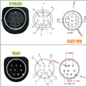 90 Degree mini DIN 8 Pin TV Audio Adapter Cable S-Video TV Box Cable, Length:3m(Black)