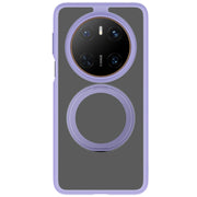 For Huawei Mate 70 Frosted 360 Degree Rotating Holder Phone Case(Purple)