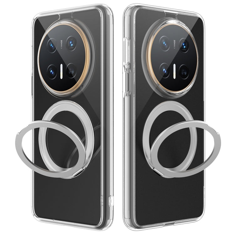 For Huawei Mate 70 Pro / 70 Pro+ Frosted 360 Degree Rotating Holder Phone Case(Transparent) - Huawei Cases by PMC TechLife | Online Shopping South Africa | PMC TechLife | Buy Now Pay Later Mobicred