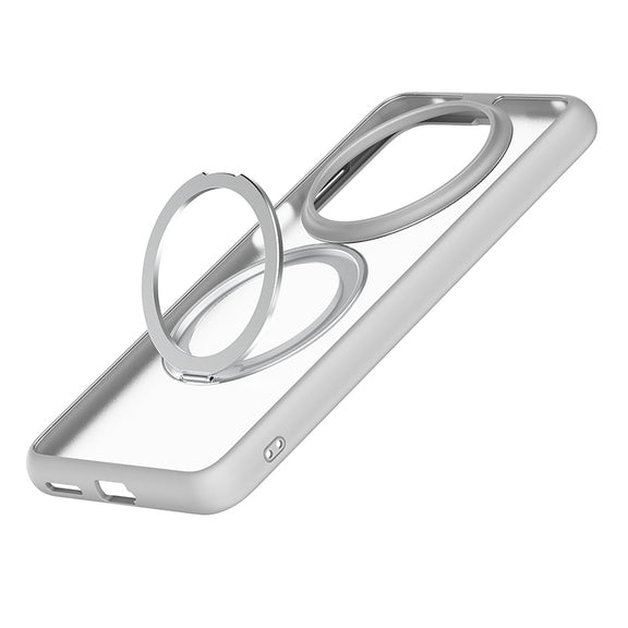 For Huawei Mate 70 Pro / 70 Pro+ Frosted 360 Degree Rotating Holder Phone Case(Grey)