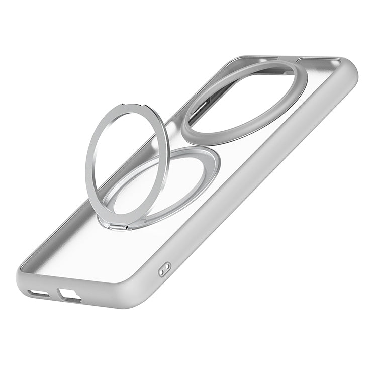 For Huawei Mate 70 Pro / 70 Pro+ Frosted 360 Degree Rotating Holder Phone Case(Grey)