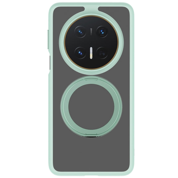 For Huawei Mate 70 Pro / 70 Pro+ Frosted 360 Degree Rotating Holder Phone Case(Green)
