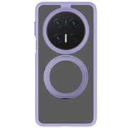 For Huawei Mate 70 Pro / 70 Pro+ Frosted 360 Degree Rotating Holder Phone Case(Purple)