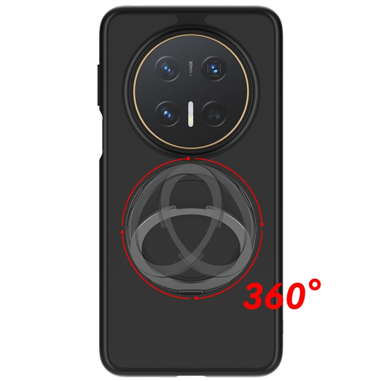 For Huawei Mate 70 Frosted 360 Degree Rotating Holder Phone Case(Transparent) - Huawei Cases by PMC TechLife | Online Shopping South Africa | PMC TechLife | Buy Now Pay Later Mobicred