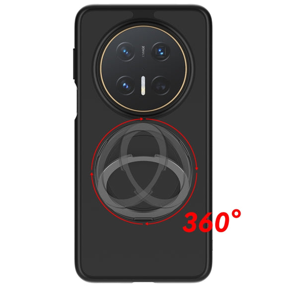 For Huawei Mate 70 Pro / 70 Pro+ Frosted 360 Degree Rotating Holder Phone Case(Green)