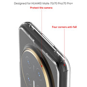 For Huawei Mate 70 Frosted 360 Degree Rotating Holder Phone Case(Purple)