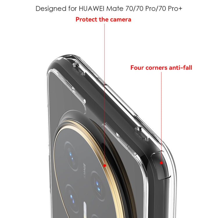 For Huawei Mate 70 Frosted 360 Degree Rotating Holder Phone Case(Transparent) - Huawei Cases by PMC TechLife | Online Shopping South Africa | PMC TechLife | Buy Now Pay Later Mobicred
