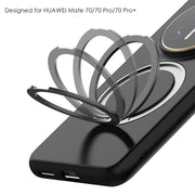 For Huawei Mate 70 Frosted 360 Degree Rotating Holder Phone Case(Purple)