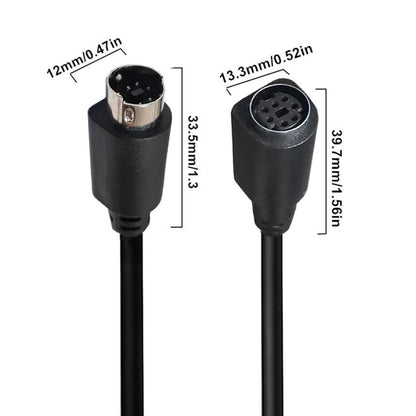 Mini DIN 7 Pin Core Audio / Video Cable, Length:3m(Male to Female Straight) - Cables by PMC Jewellery | Online Shopping South Africa | PMC Jewellery | Buy Now Pay Later Mobicred