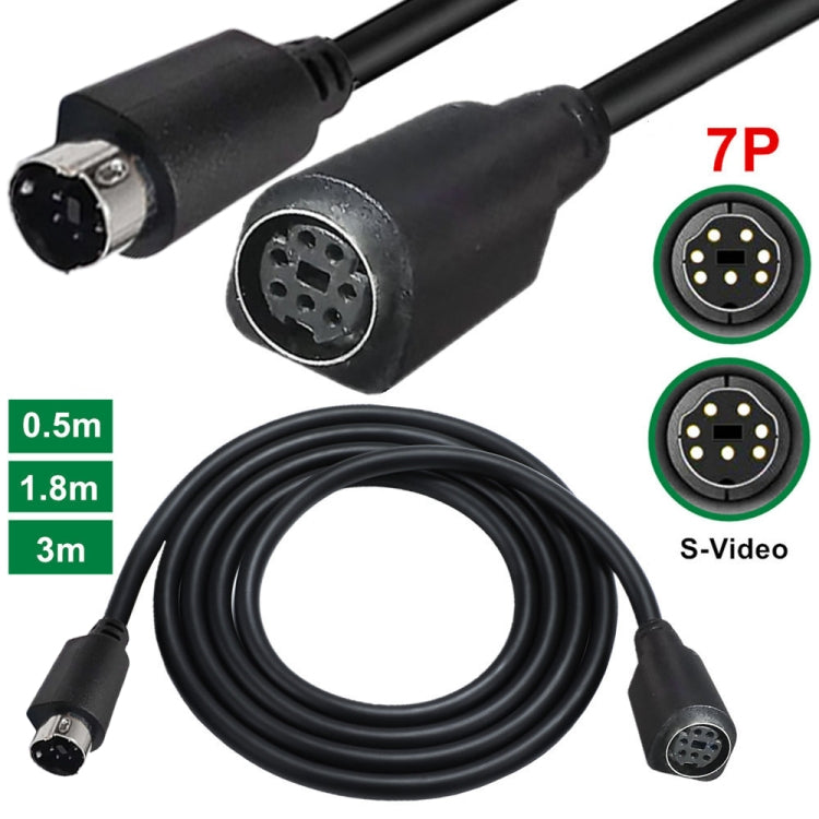 Mini DIN 7 Pin Core Audio / Video Cable, Length:3m(Male to Female Straight) - Cables by PMC Jewellery | Online Shopping South Africa | PMC Jewellery | Buy Now Pay Later Mobicred