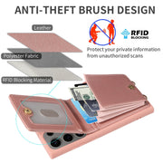 For Samsung Galaxy S25 Ultra 5G Crossbody Lanyard Zipper Wallet Leather Phone Case(Rose Gold)