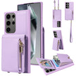 For Samsung Galaxy S25 Ultra 5G Crossbody Lanyard Zipper Wallet Leather Phone Case(Purple) - Galaxy S25 Ultra 5G Cases by PMC TechLife | Online Shopping South Africa | PMC TechLife | Buy Now Pay Later Mobicred