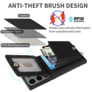 For Samsung Galaxy S25 Ultra 5G Crossbody Lanyard Zipper Wallet Leather Phone Case(Black)