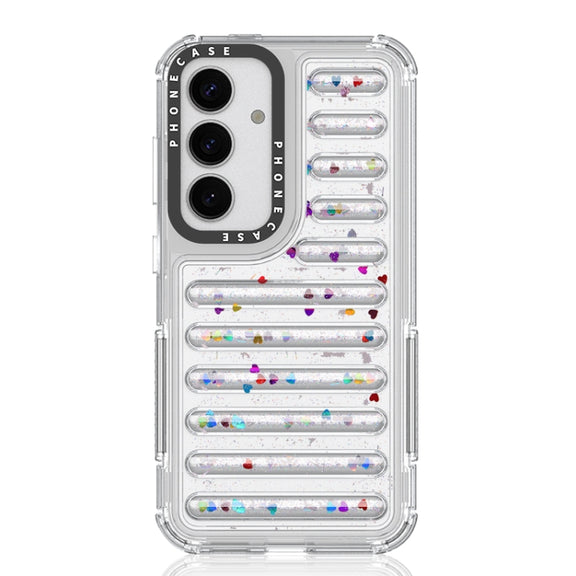 For Samsung Galaxy S25 5G Capsule Glitter TPU Hybrid PC Airbag Phone Case(Sequin)