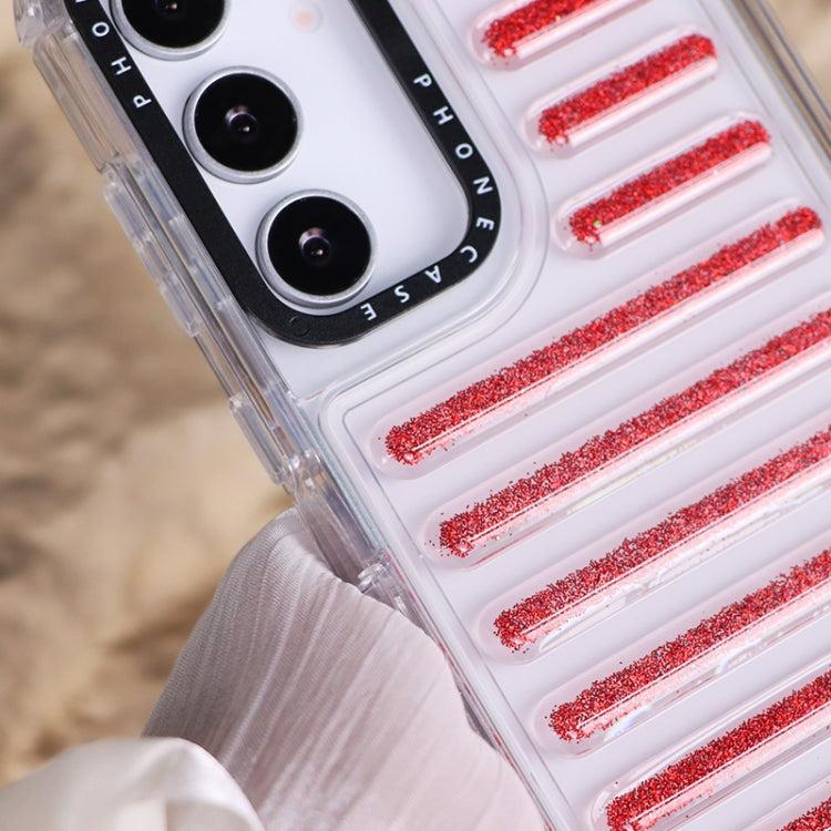 For Samsung Galaxy S25+ 5G Capsule Glitter TPU Hybrid PC Airbag Phone Case(Purple) - Galaxy S25+ 5G Cases by PMC Jewellery | Online Shopping South Africa | PMC Jewellery | Buy Now Pay Later Mobicred