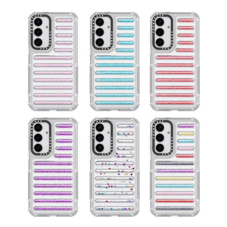 For Samsung Galaxy S25 Ultra 5G Capsule Glitter TPU Hybrid PC Airbag Phone Case(Red)