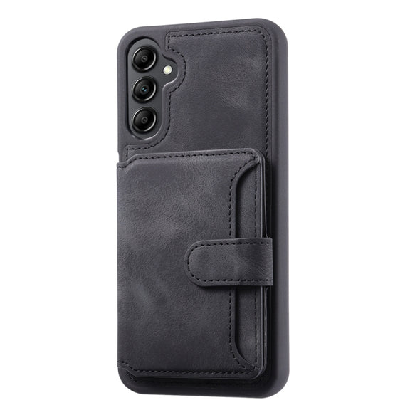 For Samsung Galaxy S25 5G Skin Feel Dream RFID Anti-theft PU Card Bag Phone Case(Black)
