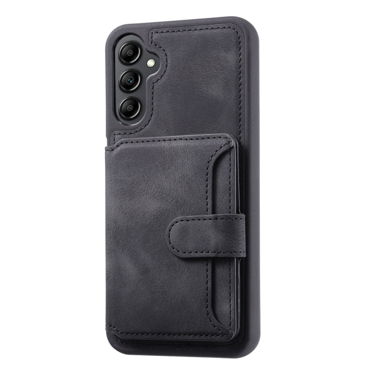 For Samsung Galaxy S25 5G Skin Feel Dream RFID Anti-theft PU Card Bag Phone Case(Black)