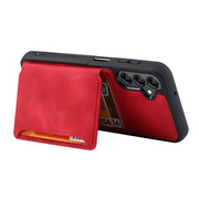 For Samsung Galaxy S25 5G Skin Feel Dream RFID Anti-theft PU Card Bag Phone Case(Red)