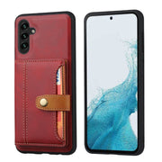 For Samsung Galaxy S25 5G Calfskin Card Slot TPU Hybrid PU Phone Case(Red)