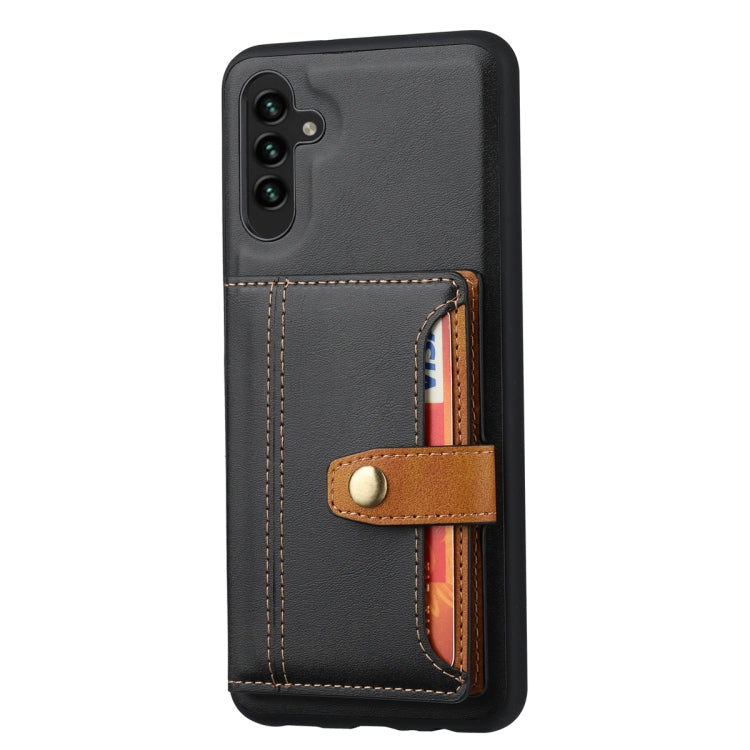 For Samsung Galaxy S25 5G Calfskin Card Slot TPU Hybrid PU Phone Case(Black) - Galaxy S25 5G Cases by PMC Jewellery | Online Shopping South Africa | PMC Jewellery | Buy Now Pay Later Mobicred