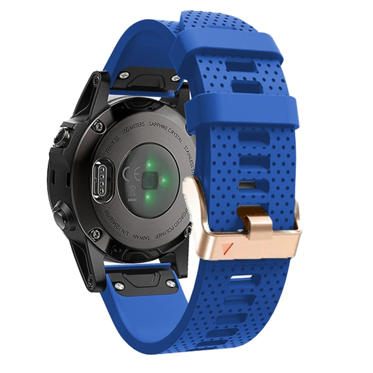 For Garmin 20mm Spotted Rose Gold Buckle Silicone Quick Release Watch Band(Royal Blue) - free shipping - PMC TechLife - Order now!