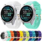 For Garmin 20mm Spotted Rose Gold Buckle Silicone Quick Release Watch Band(White)