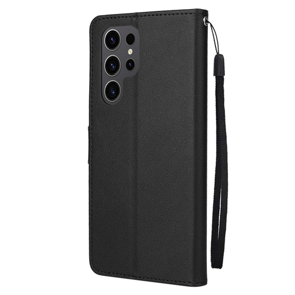 For Samsung Galaxy S25 Ultra 5G 3-Card Slots Multifunctional Leather Phone Case(Black)
