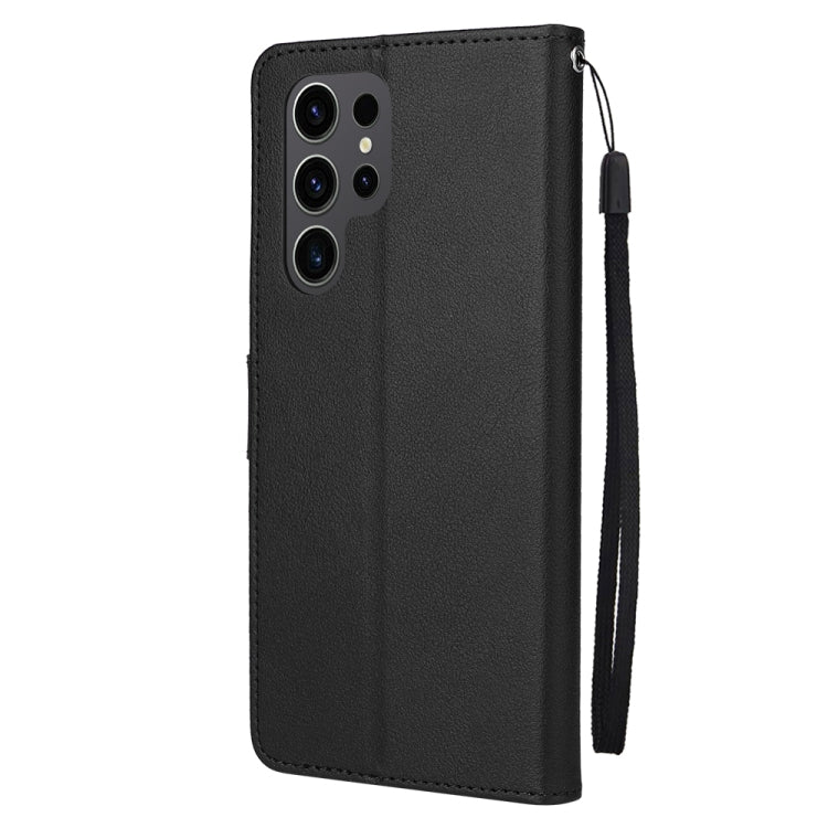For Samsung Galaxy S25 Ultra 5G 3-Card Slots Multifunctional Leather Phone Case(Black)
