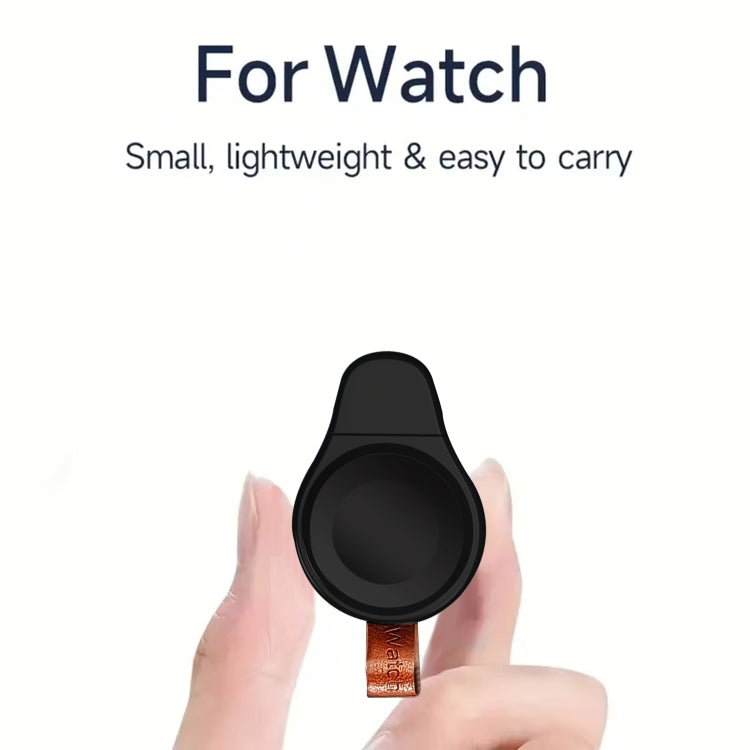 For Apple Watch Series A01 Portable Wireless Charger(Black) - Charger / Holder by PMC Jewellery | Online Shopping South Africa | PMC Jewellery | Buy Now Pay Later Mobicred