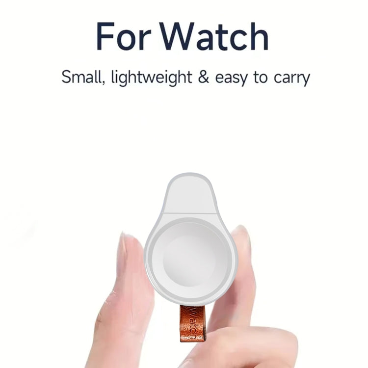 For Apple Watch Series A01 Portable Wireless Charger(White) - Charger / Holder by PMC Jewellery | Online Shopping South Africa | PMC Jewellery | Buy Now Pay Later Mobicred