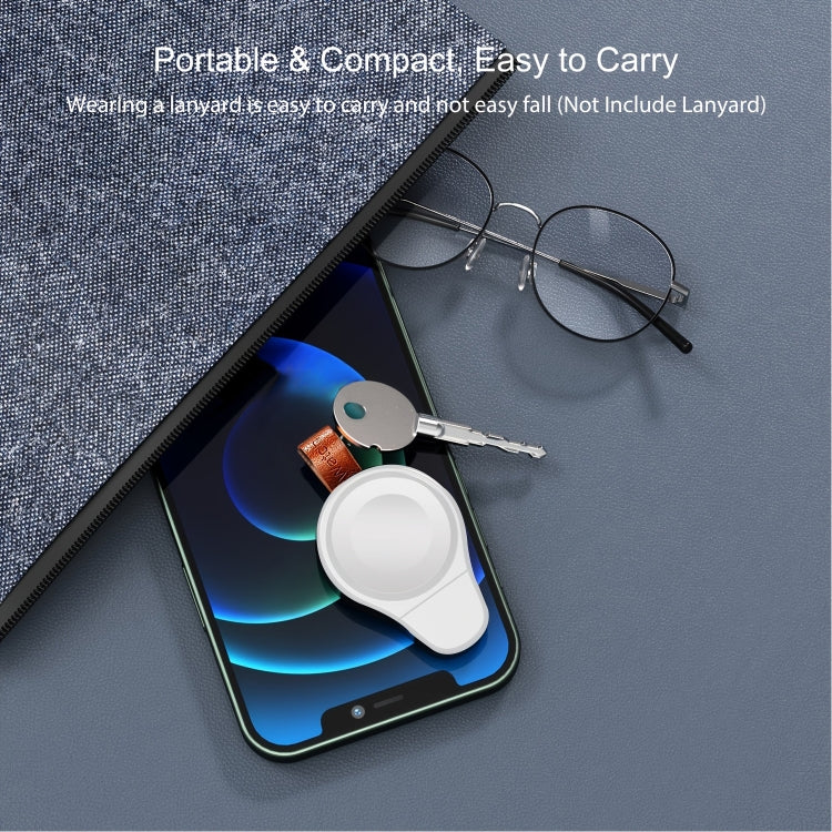 For Apple Watch Series A01 Portable Wireless Charger(White) - Charger / Holder by PMC Jewellery | Online Shopping South Africa | PMC Jewellery | Buy Now Pay Later Mobicred