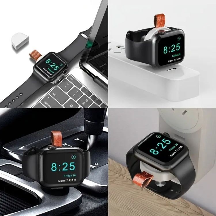 For Apple Watch Series A01 Portable Wireless Charger(White) - Charger / Holder by PMC Jewellery | Online Shopping South Africa | PMC Jewellery | Buy Now Pay Later Mobicred