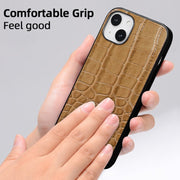 For iPhone 16 VIETAO Alligator Texture PU Phone Case(Brown)