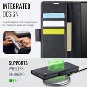 For Samsung Galaxy S25 Ultra 5G AutSpace A11 Side Buckle MagSafe Magnetic RFID Phone Leather Case(Black)