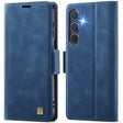 For Samsung Galaxy S25 5G AutSpace A11 Side Buckle MagSafe Magnetic RFID Phone Leather Case(Blue) - Galaxy S25 5G Cases by AutSpace | Online Shopping South Africa | PMC Jewellery | Buy Now Pay Later Mobicred